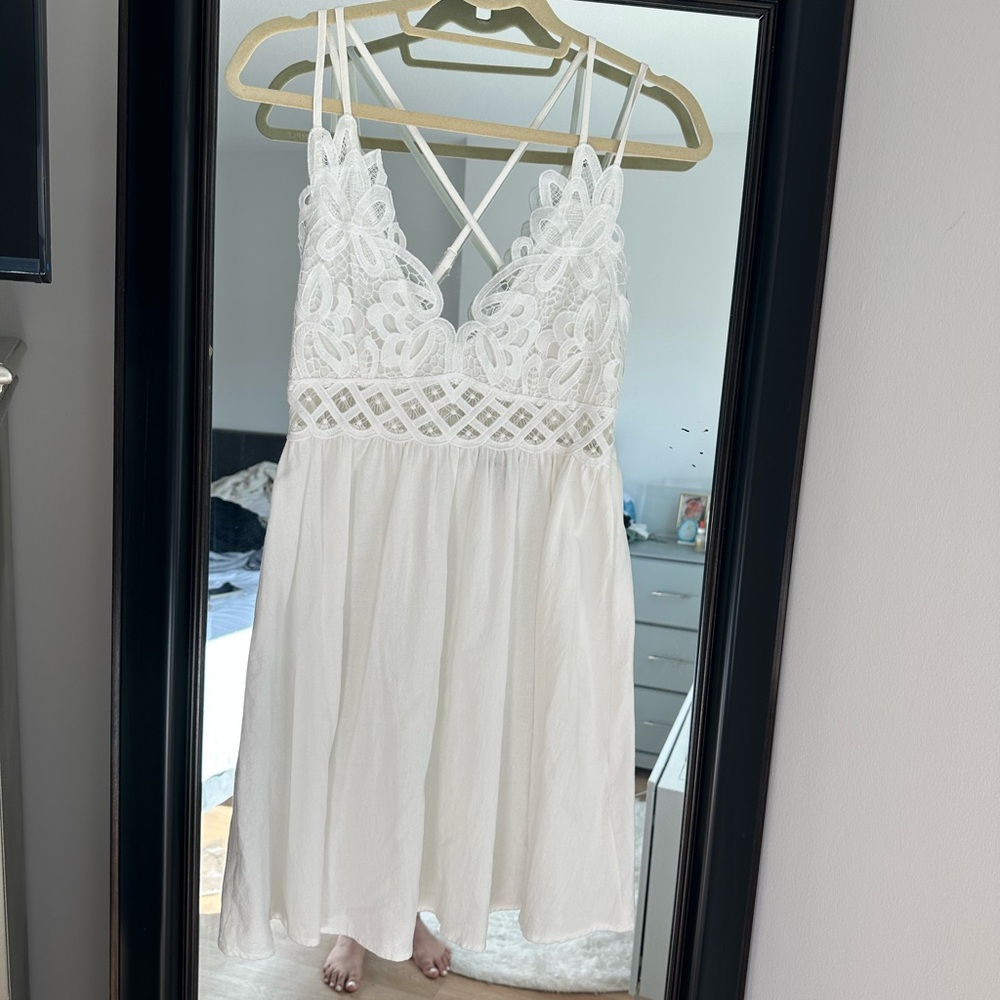 Olivier Goureau White Lace Dress